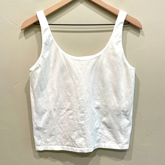Avec Les Filles Built in Bra Tank White - Size: L / XL - Picture 2 of 6